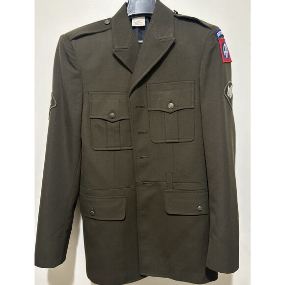 Army Green Service Uniform Men's AGSU Coat Size 39 L-C Enlisted Officer No Belt